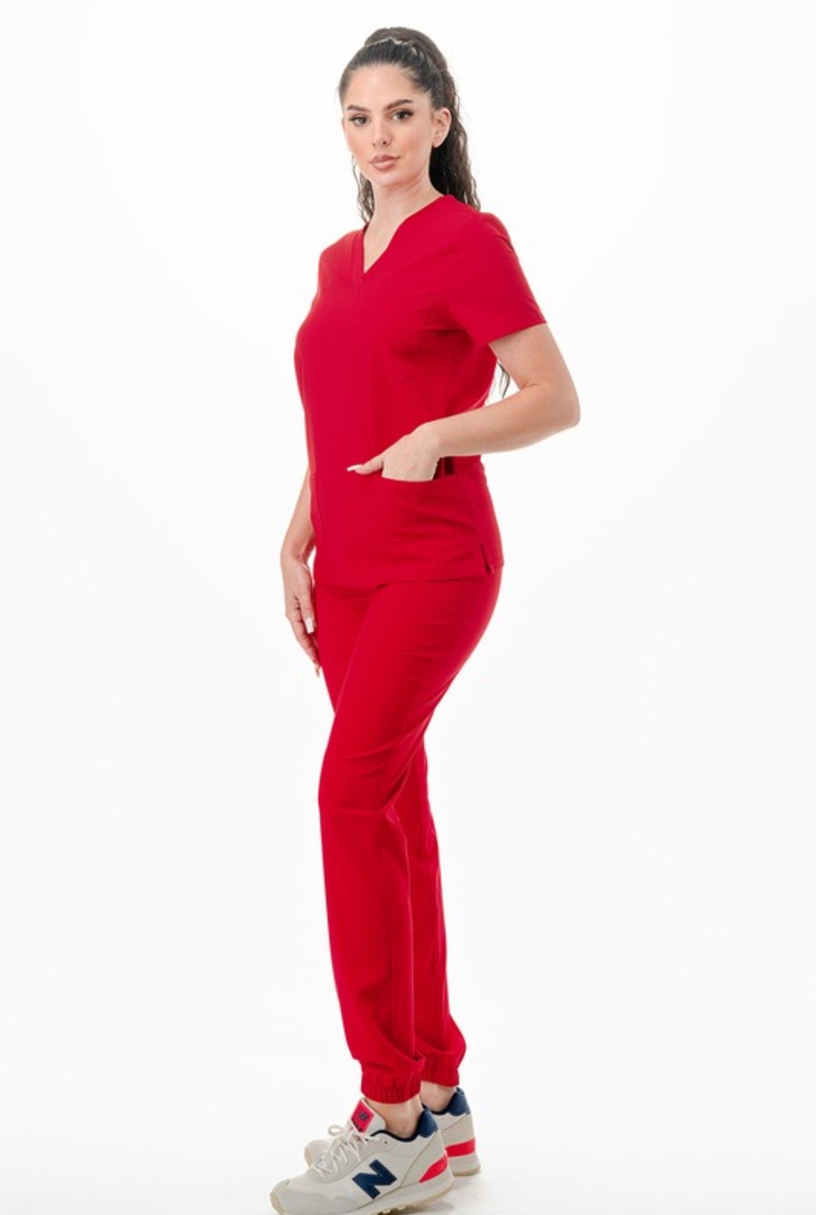 Red Scrubs Set