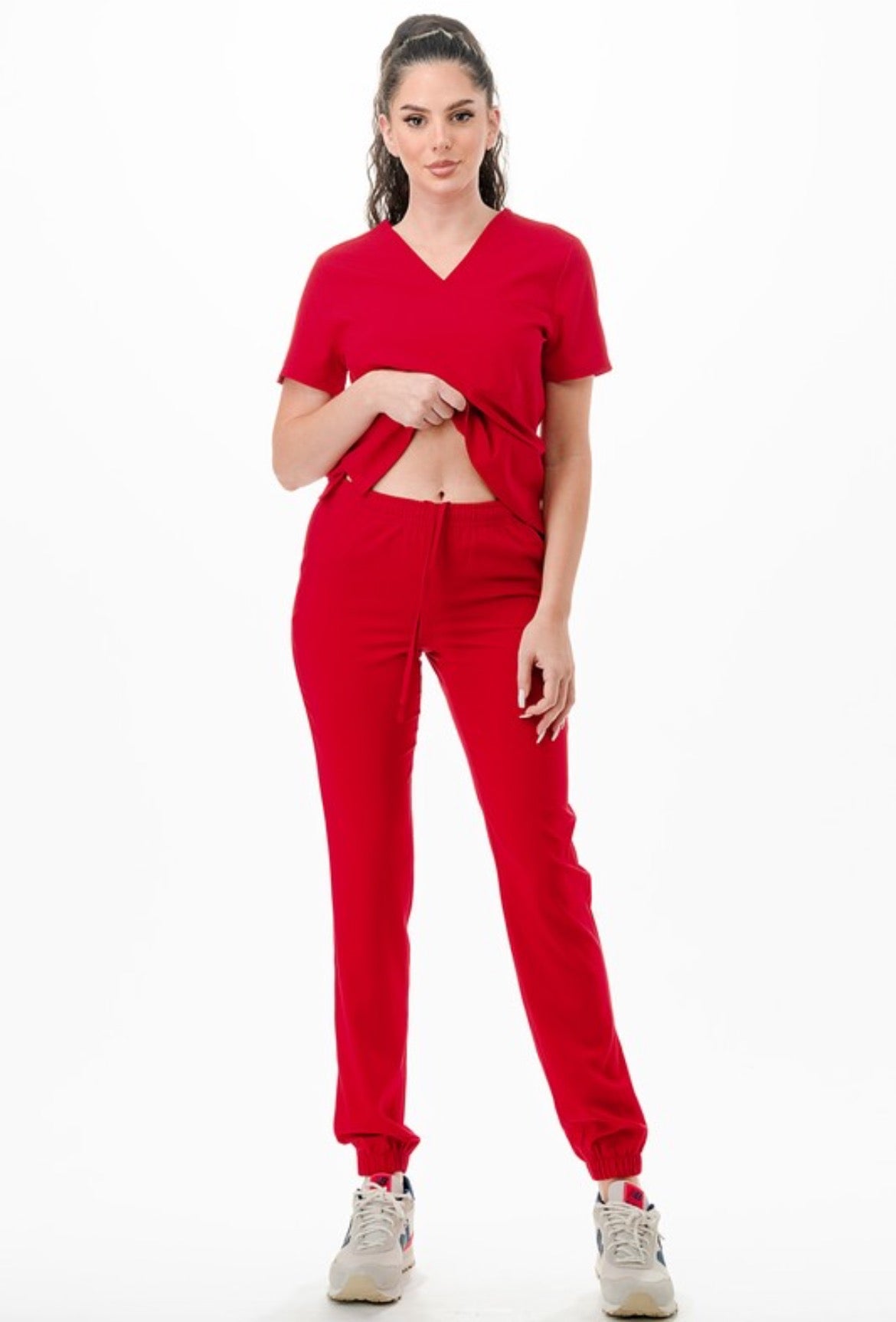 Red Scrubs Set